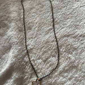 Chic Black and Gold Heart Pendant Necklace - Rach B jewelry